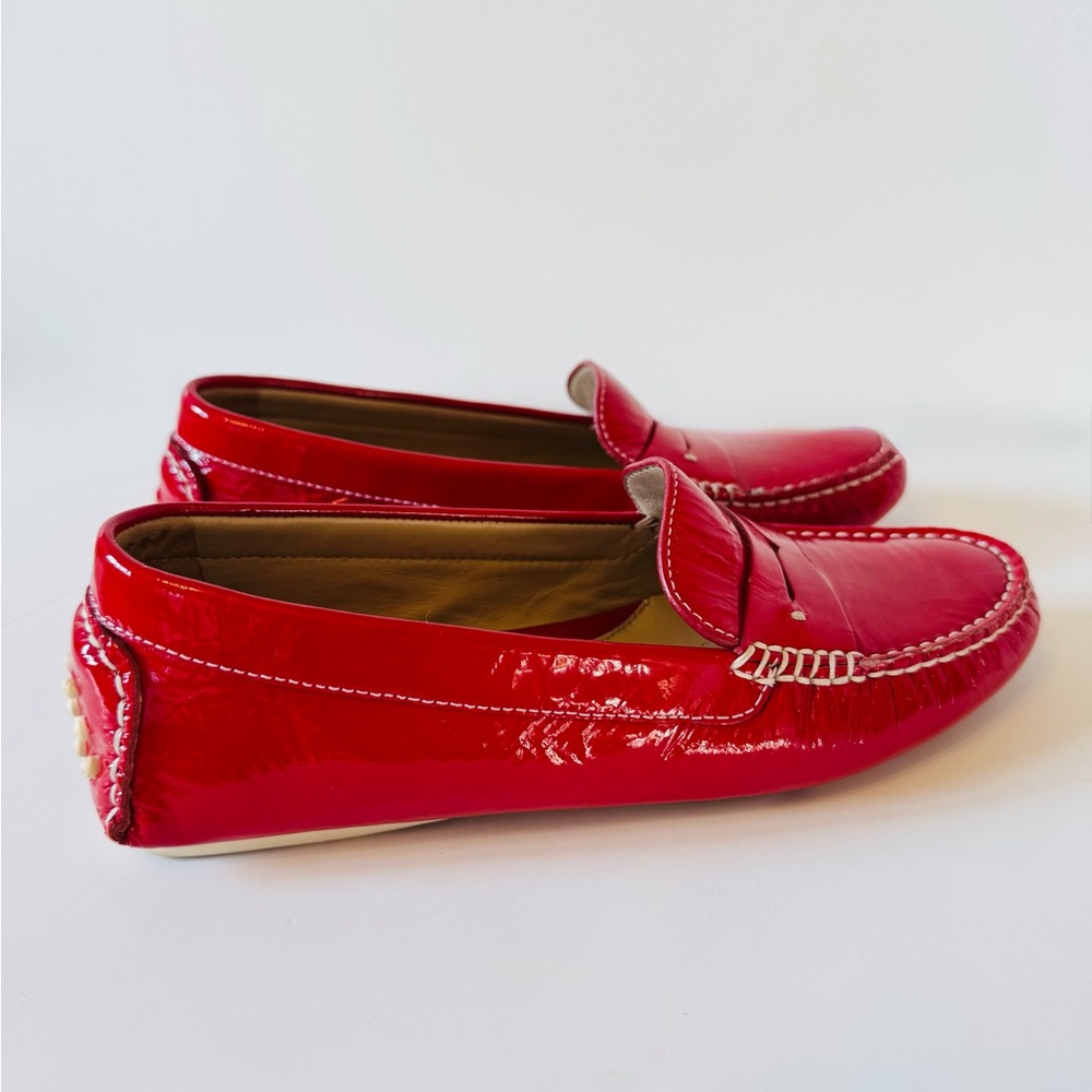 Johnston & Murphy Women’s Red Patent Leather Penny Loafers - Picture 5 of 11